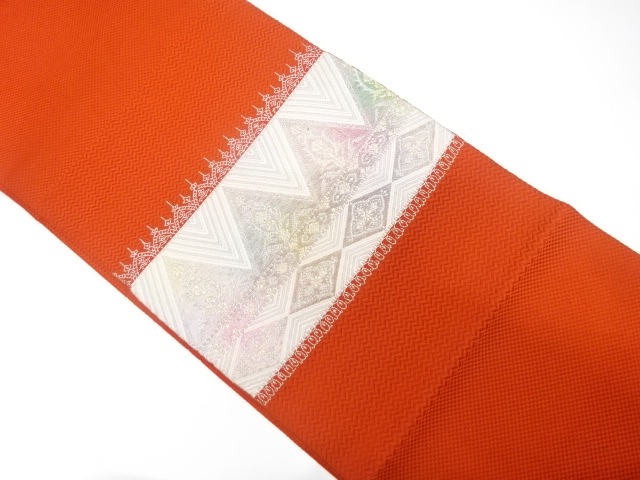 JAPANESE KIMONO / ANTIQUE NAGOYA OBI / SILK / WOVEN STRIPE